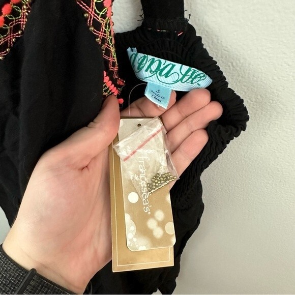 Dina Be For Francesca's Black V-Neck Mini Dress NWT Size Small - Picture 14 of 16